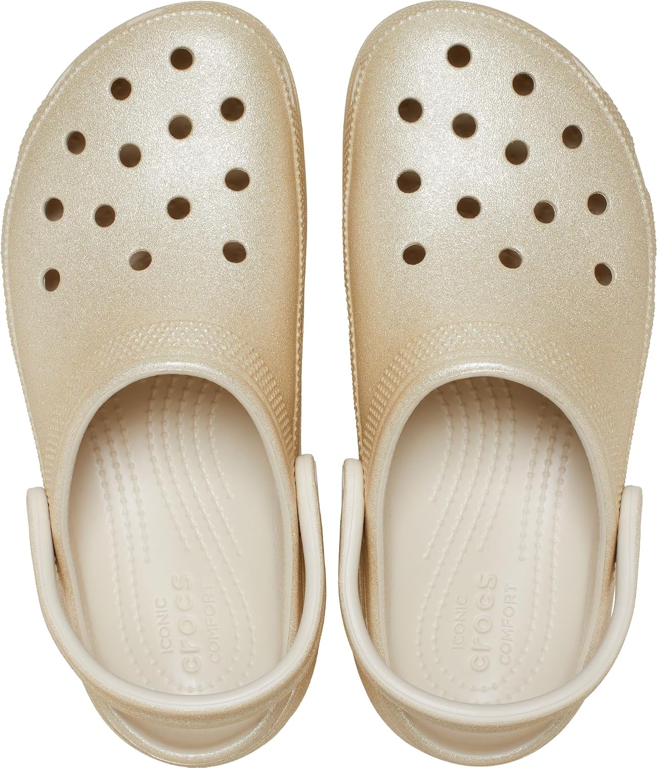 image:imageCrocs Womens Classic Platform Glitter ClogChampagne