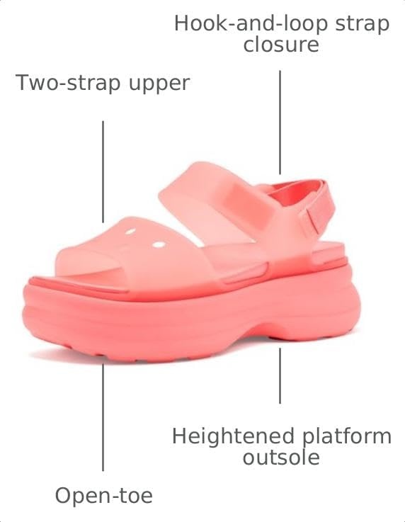 image:imageCrocs Womens Soho Y Strap SandalsFrosted Guava