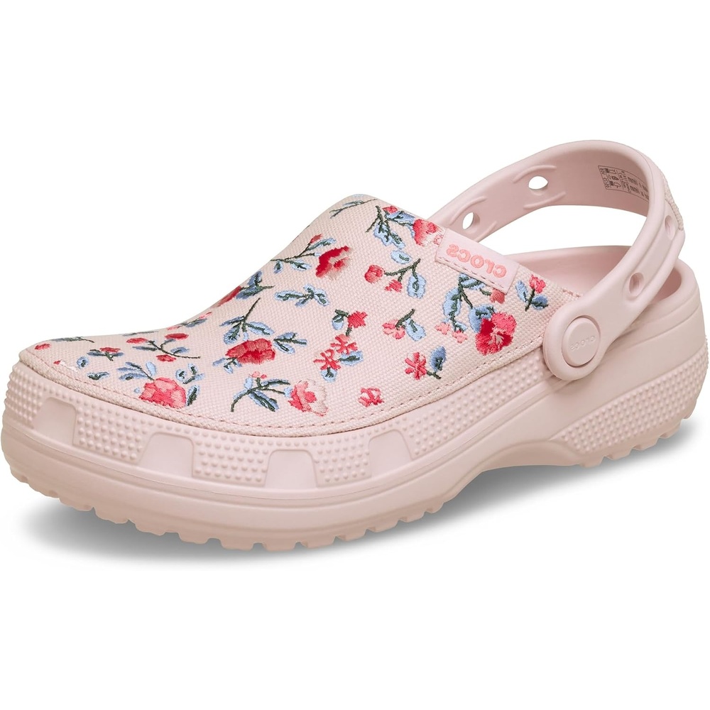 image:imageCrocs UnisexAdult Classic Crafted Canvas Clogs for Men and Women Floral Cotton Candy 12 Women10 Men