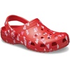 Crocs Unisex-Adult Classic Clog – Seasonal Graphic(Cherry Red/Hearts & Butterflies)