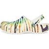 Crocs Unisex-Adult Classic Clog – Seasonal Graphic(Multi/Green Tie Dye)