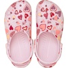 Crocs Unisex-Adult Classic Clog – Seasonal Graphic(Pink Milk/Hearts)