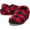Crocs Unisex-Adult Classic Cozzzy Lined Slipper(Buffalo Plaid – Varsity Red/Black)