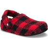 Crocs Unisex-Adult Classic Cozzzy Lined Slipper(Buffalo Plaid – Varsity Red/Black)