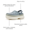 Crocs Unisex-Adult Classic Stacked Clogs Platform Platform(Frosted Concrete)