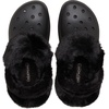 Crocs Women’s Bae Lined Clogs, Fuzzy Platform Slippers(Black)