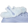 Crocs Women’s Bae Lined Clogs, Fuzzy Platform Slippers(Blue Haze)
