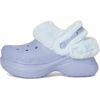 Crocs Women’s Bae Lined Clogs, Fuzzy Platform Slippers(Blue Haze)