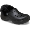 Crocs Women’s Classic Platform Fuzz Lined Clogs, Fuzzy Slippers(Black)
