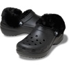 Crocs Women’s Classic Platform Fuzz Lined Clogs, Fuzzy Slippers(Black)