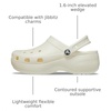 Crocs Women’s Classic Platform Glitter Clog(Chalk)