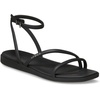 Crocs Women’s Miami Ankle Strap Sandals | Adjustable Heel Strap | 360 Degree Comfort| Croslite Foam Footbed(Black)