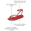 Crocs Women’s Miami Ankle Strap Sandals | Adjustable Heel Strap | 360 Degree Comfort| Croslite Foam Footbed(Court Red)