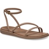 Crocs Women’s Miami Ankle Strap Sandals | Adjustable Heel Strap | 360 Degree Comfort| Croslite Foam Footbed(Milk Chocolate)