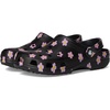 Crocs Unisex-Adult Classic Clog – Seasonal Graphic(Black/Flowers)