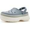 Crocs Unisex-Adult Classic Stacked Clogs Platform Platform(Frosted Concrete)