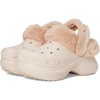 Crocs Women’s Bae Lined Clogs, Fuzzy Platform Slippers(Quartz)