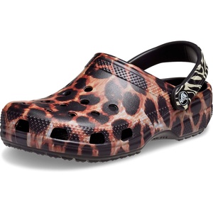 Crocs Unisex-Adult Classic Clog – Seasonal Graphic(Black/Multi Animal Remix)