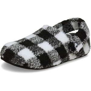 Crocs Unisex-Adult Classic Cozzzy Lined Slipper(Buffalo Plaid/Varsity Black/White)