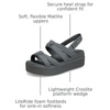 Crocs womens Brooklyn Knot Low Wedge Platform Sandals(Carbon Knot)