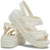 Crocs womens Brooklyn Knot Low Wedge Platform Sandals(Ivory Knot)