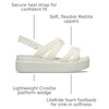 Crocs womens Brooklyn Knot Low Wedge Platform Sandals(Ivory Knot)