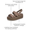 Crocs womens Brooklyn Knot Low Wedge Platform Sandals(Latte Knot)