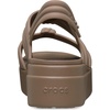 Crocs womens Brooklyn Knot Low Wedge Platform Sandals(Latte Knot)