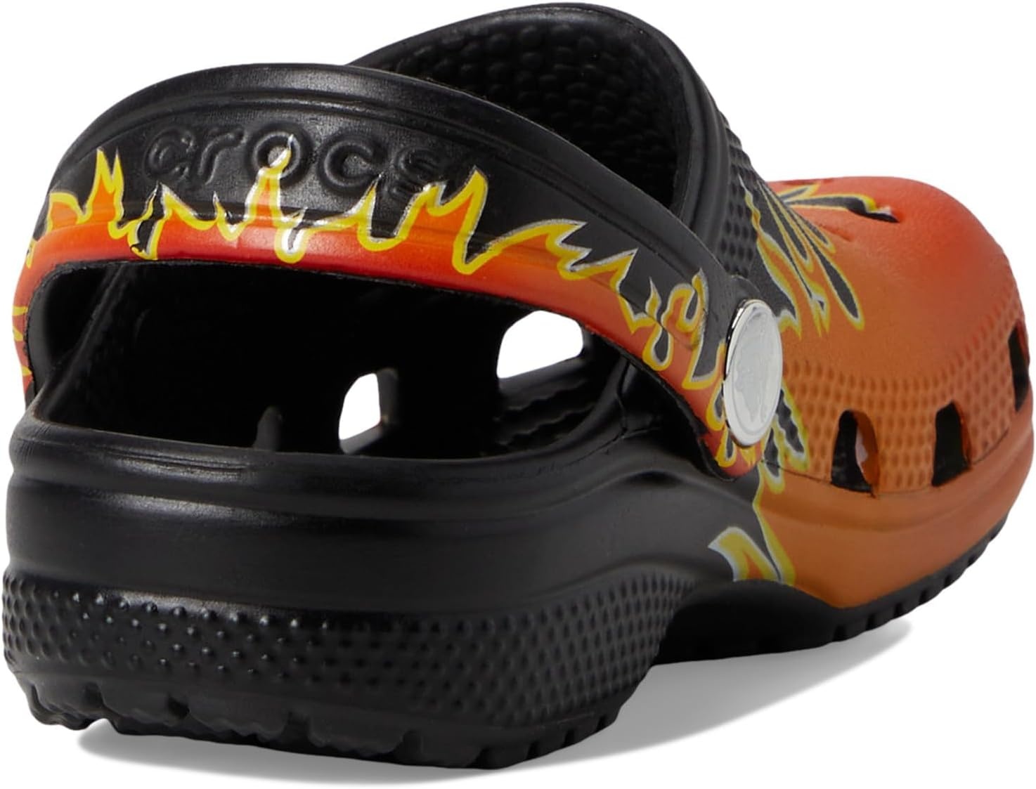image:imageCrocs UnisexChild Classic Graphic Clog Casual ShoesBlackMulti Flames