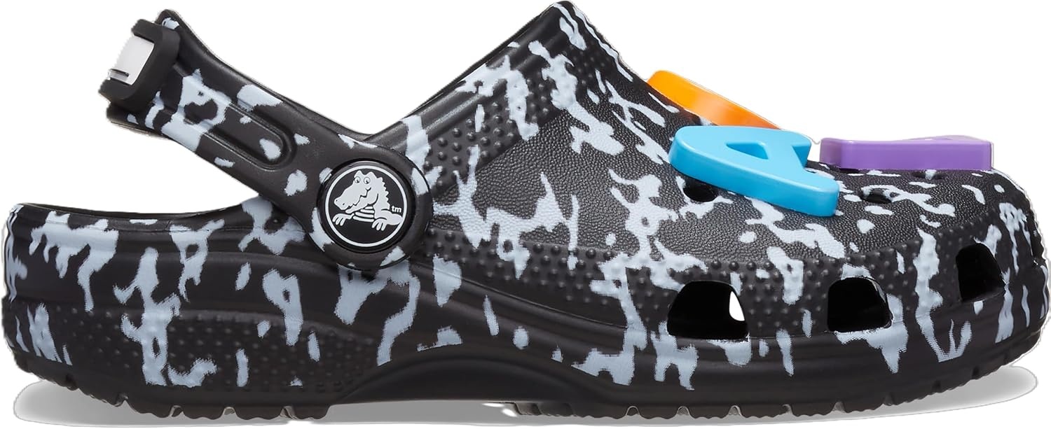 image:imageCrocs UnisexChild Classic Graphic Clog Casual ShoesBlackWhite