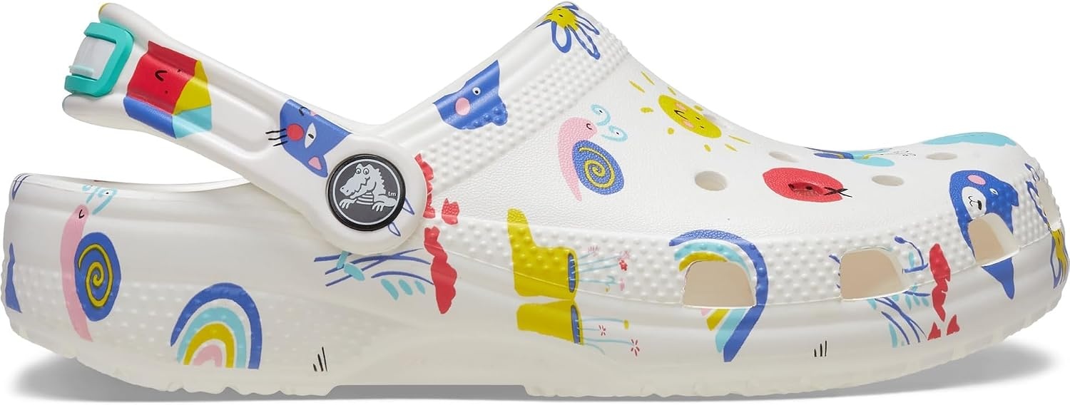 image:imageCrocs UnisexChild Classic Graphic Clog Casual ShoesWhiteMulti