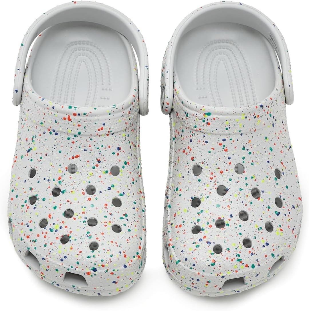 image:imageCrocs UnisexChild Classic Watercolor Marbled ClogAtmosphereMulti Glow Splatter