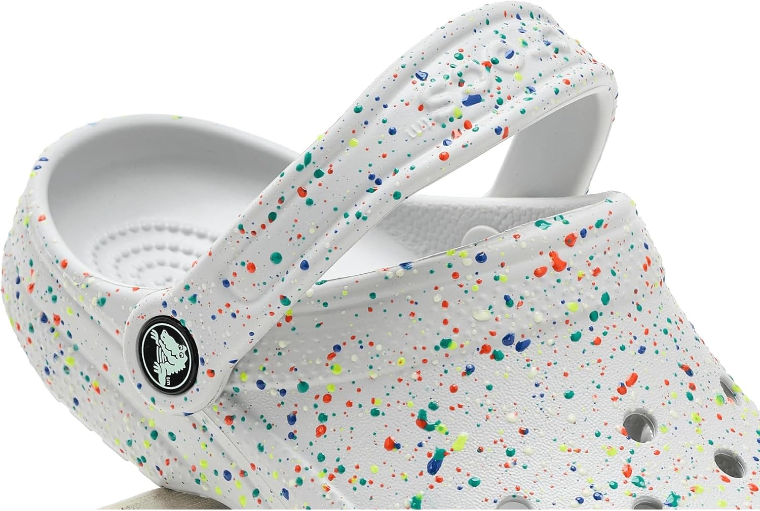 image:imageCrocs UnisexChild Classic Watercolor Marbled ClogAtmosphereMulti Glow Splatter
