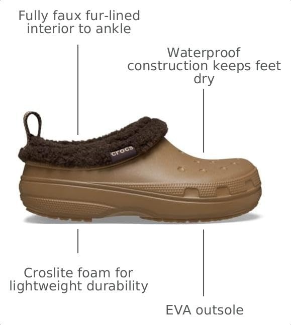 image:imageCrocs Womens Classic Lined Shorty BootsSepia