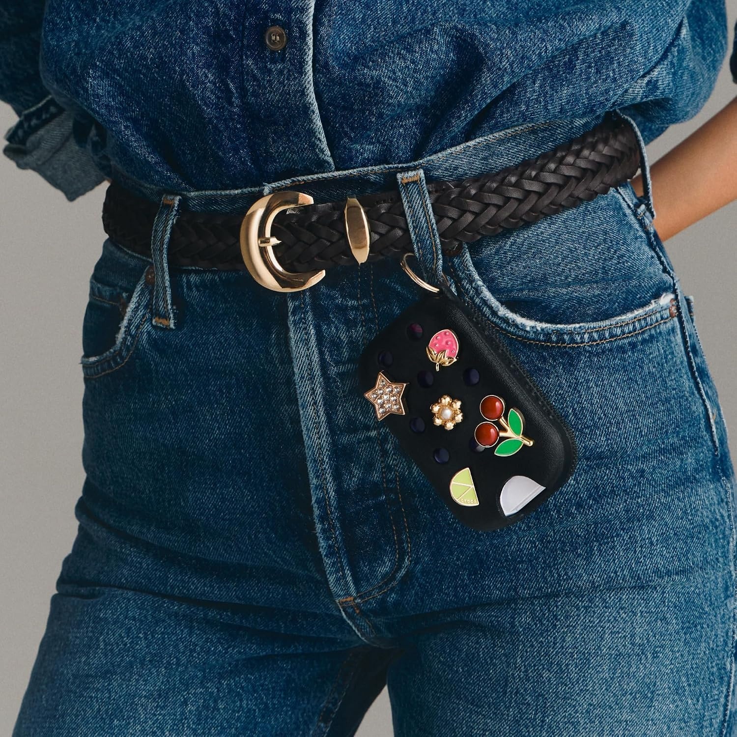 image:imageTouchland x Crocs Hand Mist Case with 5 Jibbitz Charms Pixie LavenderJet Black