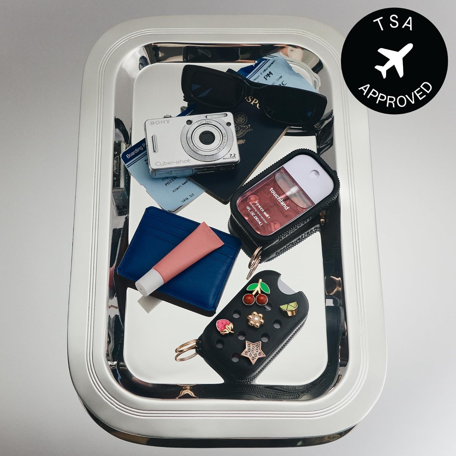 image:imageTouchland x Crocs Hand Mist Case with 5 Jibbitz Charms Pixie LavenderJet Black