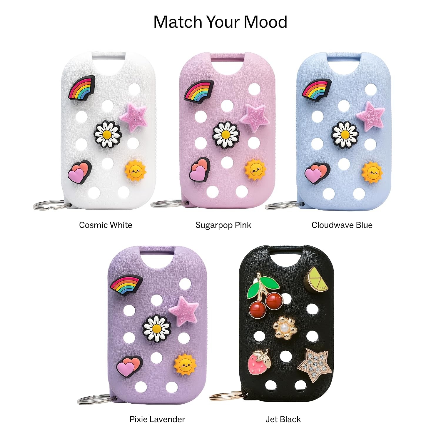 image:imageTouchland x Crocs Hand Mist Case with 5 Jibbitz Charms Pixie LavenderJet Black
