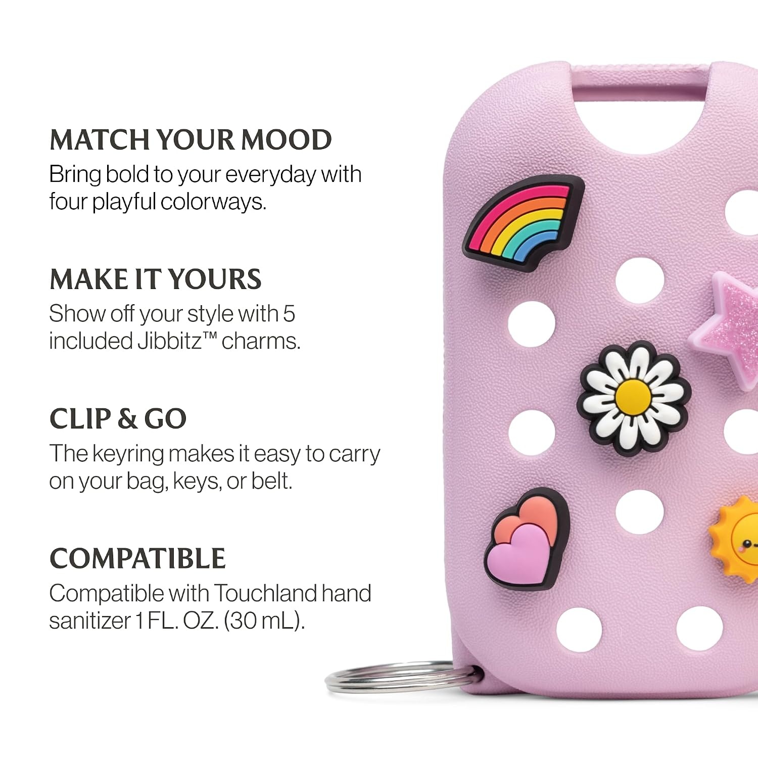 image:imageTouchland x Crocs Hand Mist Case with 5 Jibbitz Charms Pixie LavenderSugarpop Pink