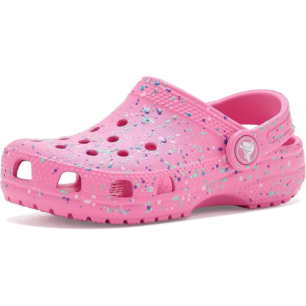image:imageCrocs UnisexChild Classic Graphic Clog Casual ShoesPink LemonadeMulti Splatter