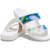 Crocs Unisex Classic Tie Dye Two-Strap Sandal, Solar Rainbow, 7 Men/9 Women