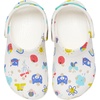 Crocs Unisex-Child Classic Graphic Clog | Casual Shoes(White/Multi)