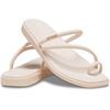 Crocs Women’s Miami Toe Loop Sandals | Square Toe Flat | Flexible Straps | Croslite Foam Footbed(Dew)
