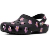 Crocs Unisex-Child Classic Graphic Clog | Casual Shoes(Black/Flowers)