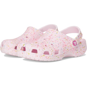 Crocs Unisex-Child Classic Watercolor Marbled Clog(Pink Milk/Multi Splatter)