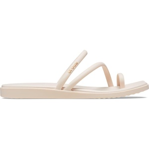 Crocs Women’s Miami Toe Loop Sandals | Square Toe Flat | Flexible Straps | Croslite Foam Footbed(Dew)