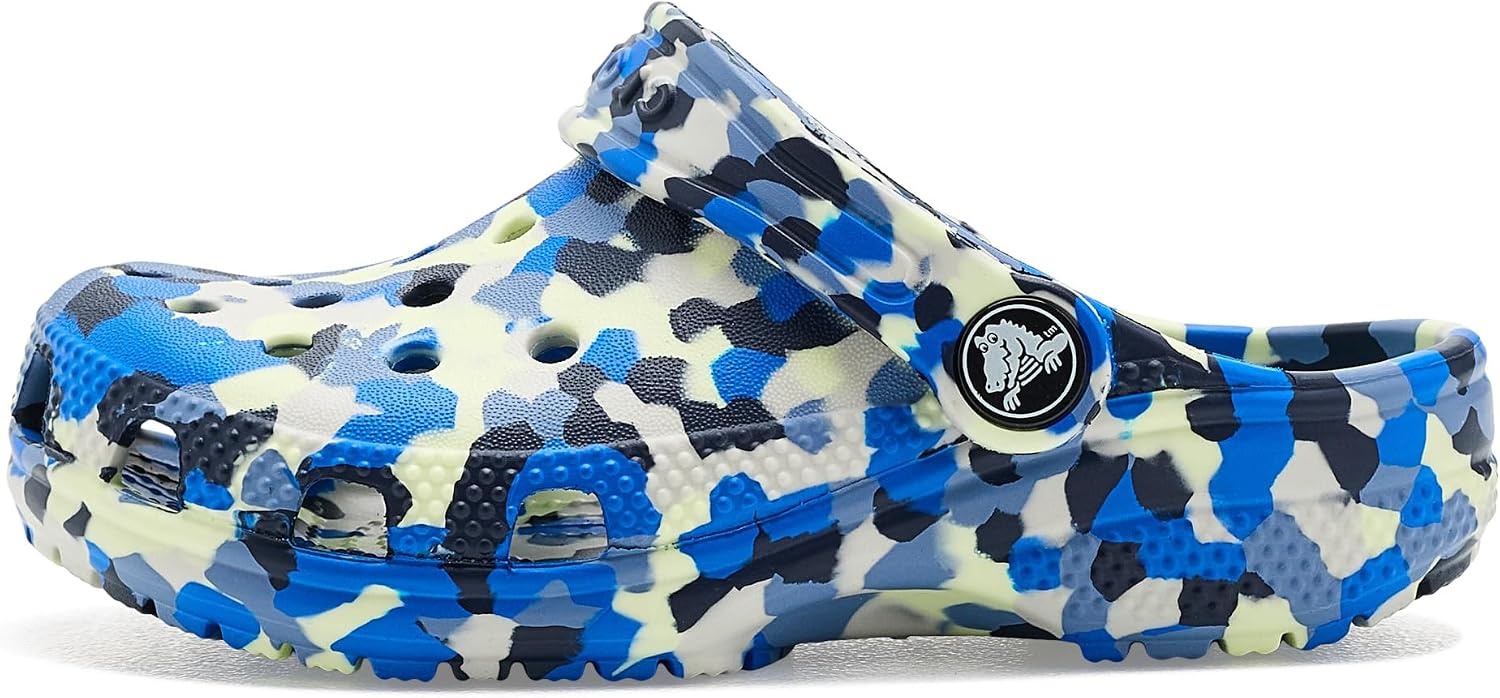 image:imageCrocs UnisexChild Classic Watercolor Marbled ClogGlow LightMulti Confetti