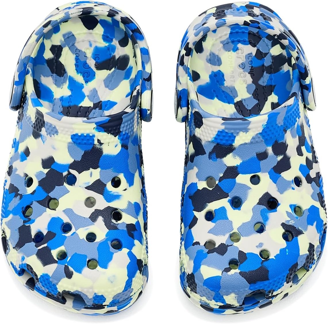 image:imageCrocs UnisexChild Classic Watercolor Marbled ClogGlow LightMulti Confetti