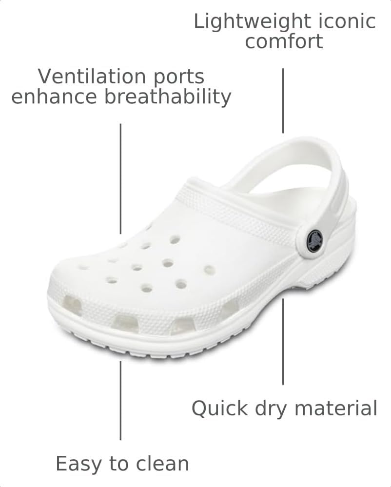 image:imageCrocs UnisexAdult Classic ClogsWhite