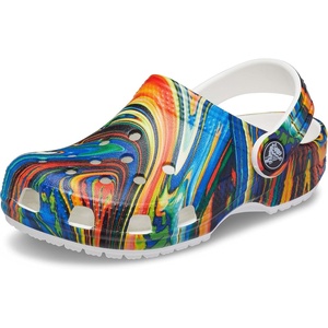 Crocs Kids’ Classic Tie Dye Clogs(Bright Cobalt/White)