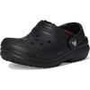 Crocs Kids Classic Lined Clog, Buffalo Plaid/Black/Varsity Red, 10 Toddler